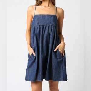 The Drew Denim Babydoll Dress